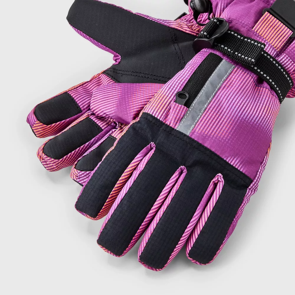 

Детские лыжные перчатки премиум-класса - All In Motion, цвет Black/Pink
