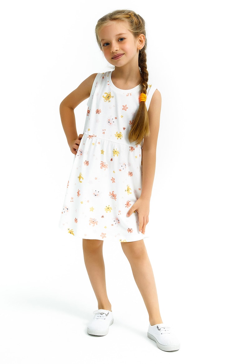 Хлопковое платье с принтом Roly Poly, белый свитшот roly средней длины утепленный размер xl белый