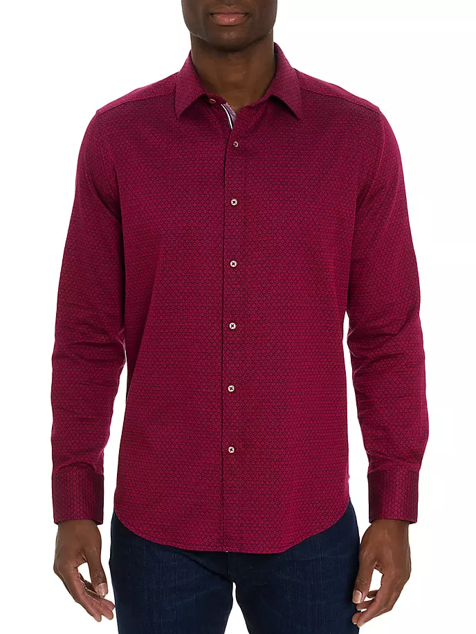 

Рубашка Seven Hills на пуговицах спереди Robert Graham, цвет raspberry