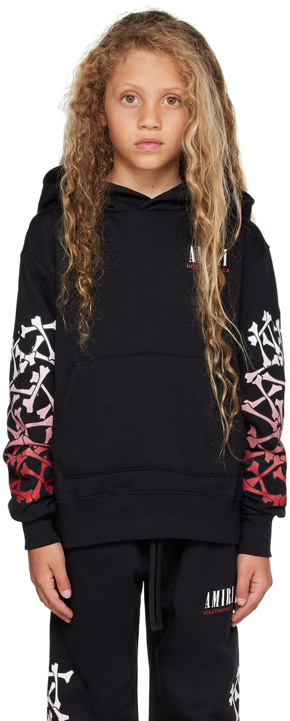 

AMIRI Kids Черная толстовка с костями