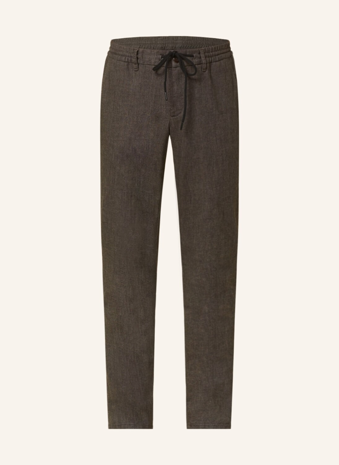 

Брюки чино ALBERTO HOUSE im Jogging-Stil Tapered Fit, коричневый