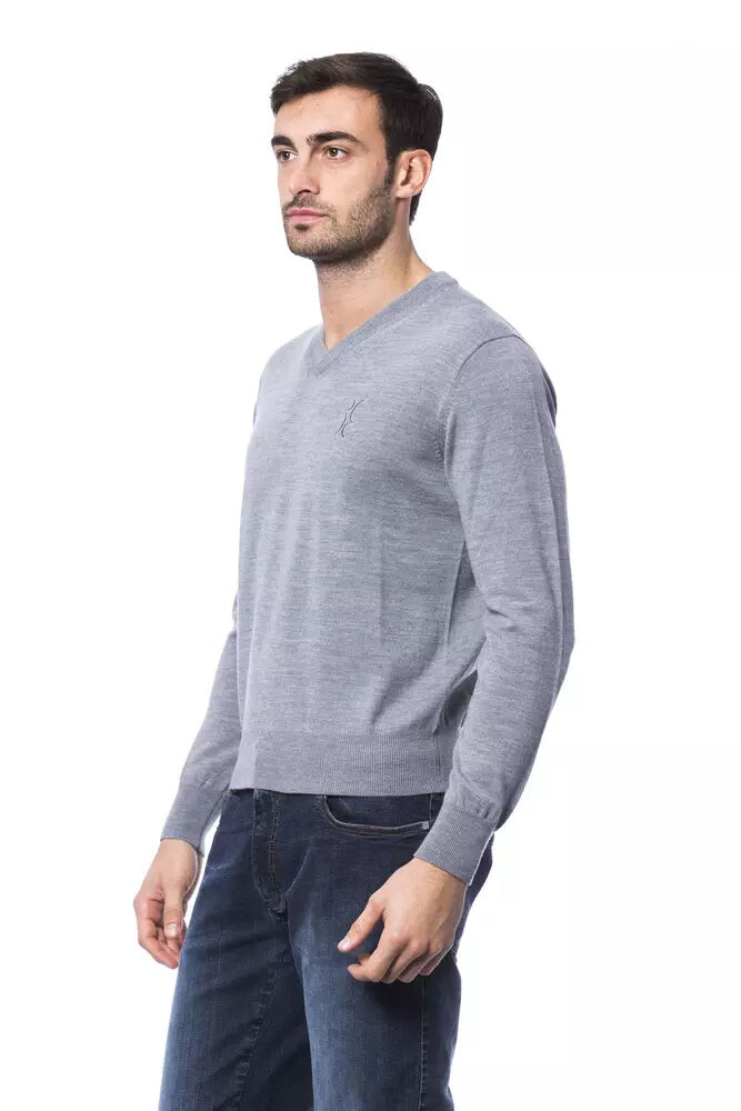 

Мужской свитер Billionaire Italian Couture из мериносовой шерсти, серый