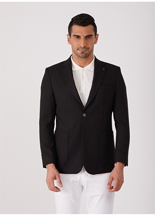 

Черная мужская куртка Slim Fit Dufy, Черный