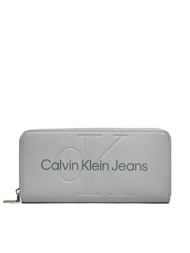 

Кошелек Sculpted Zip Around Mono Calvin Klein, серый