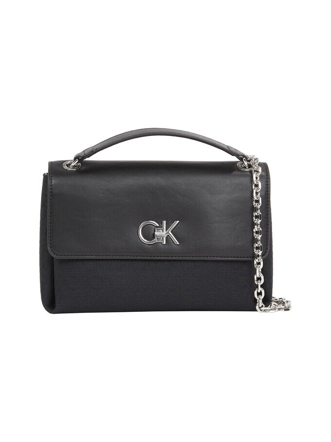 

Сумка через плечо с повторным замком Calvin Klein, черный