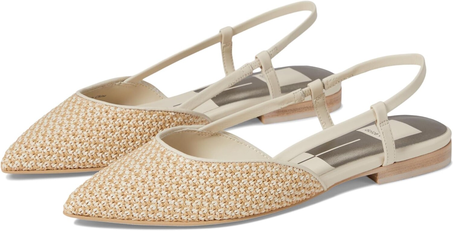 

Туфли на плоской подошве Dolce Vita Narah, цвет White/Natural Raffia