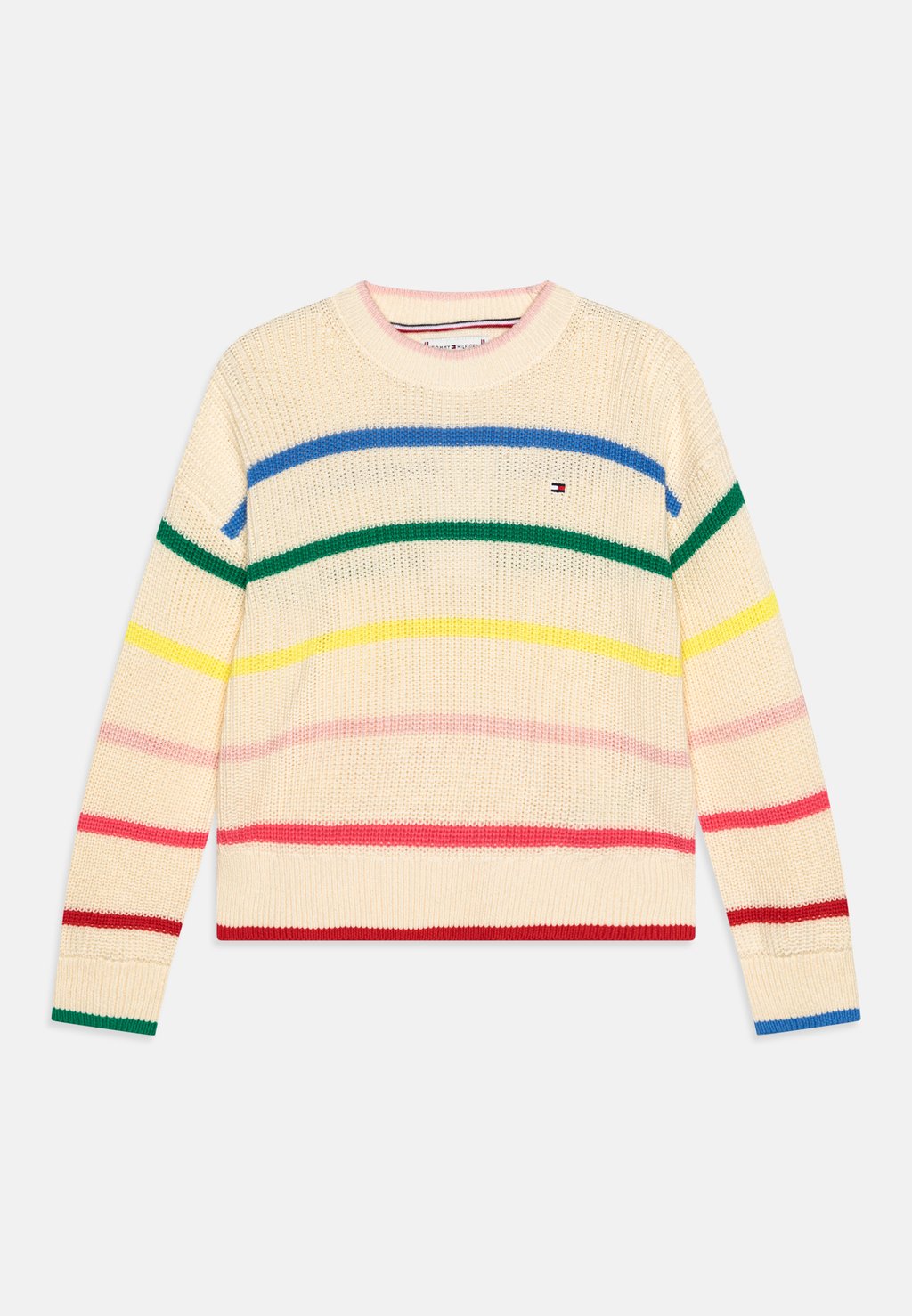Вязаный свитер STRIPE CREW Tommy Hilfiger, цвет off-white
