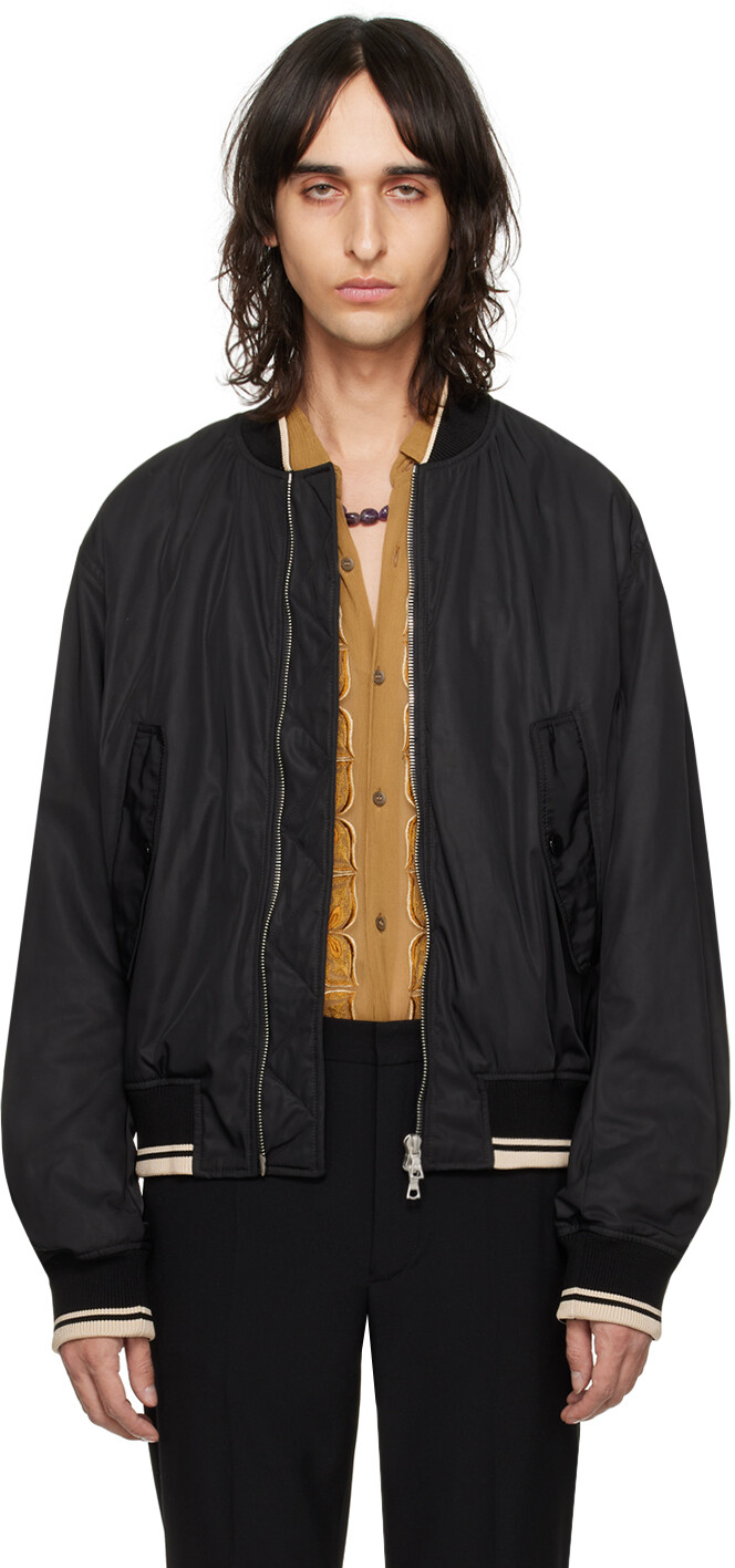 

Черный бомбер на молнии Dries Van Noten