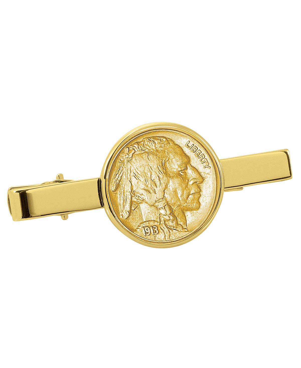 Позолоченный зажим для галстука из никеля буйвола и никеля American Coin Treasures twelve constellation lucky gold coin aries commemorative coin