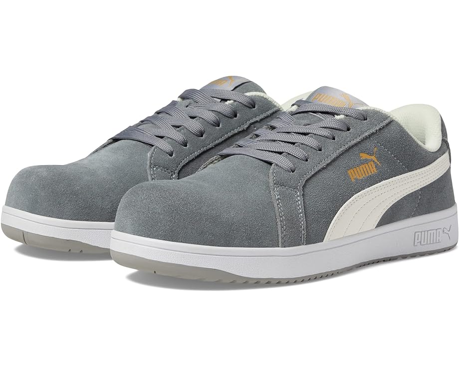 Кроссовки PUMA Safety Iconic Suede Low ASTM SD, цвет Grey/White