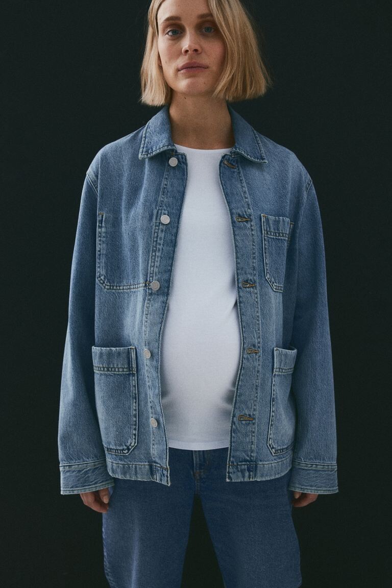 

2 пары хлопковых рубашек Mom H&M, белый