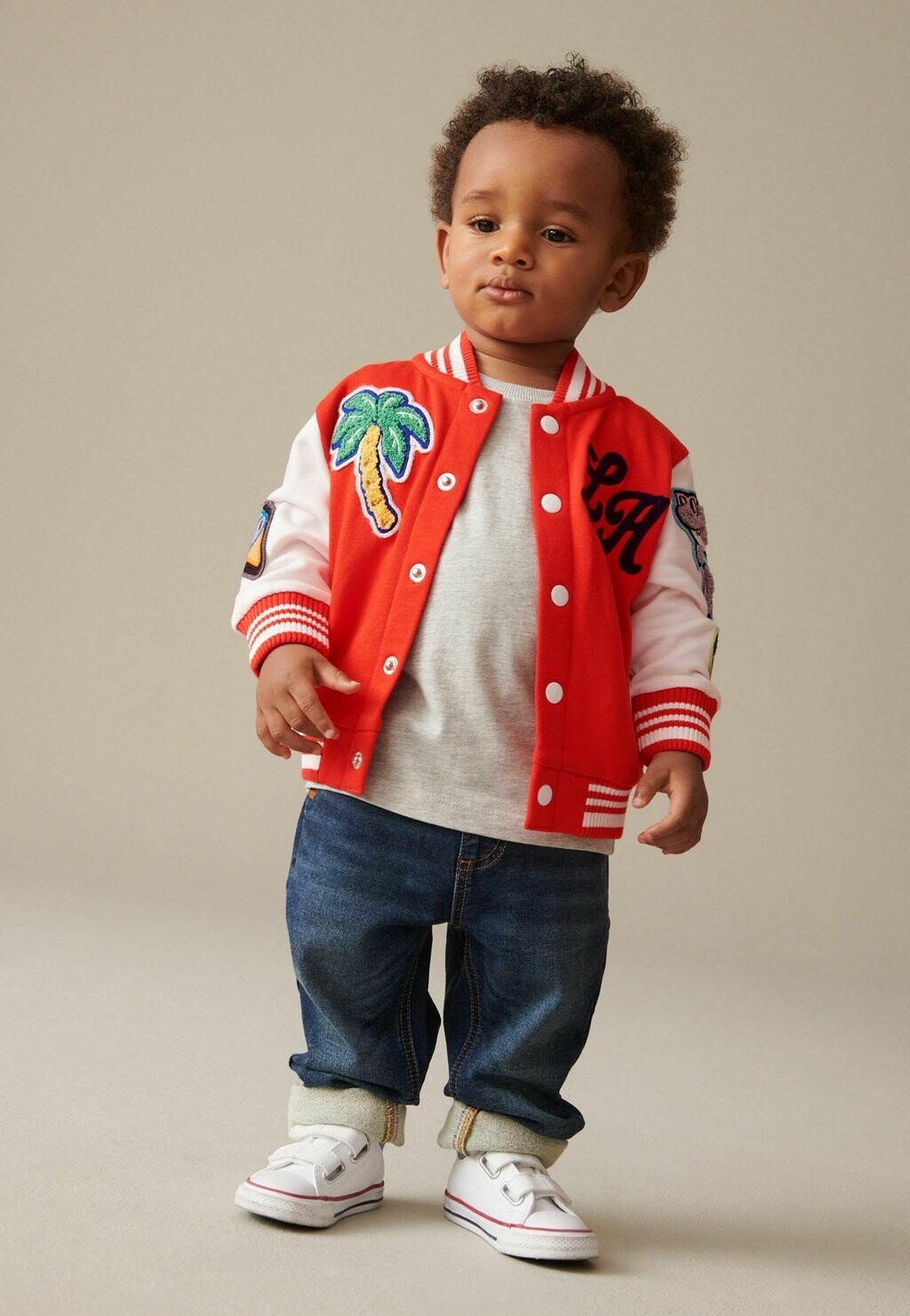 

Куртка-бомбер VARSITY 3MTHS-7YRS Next, цвет bright red