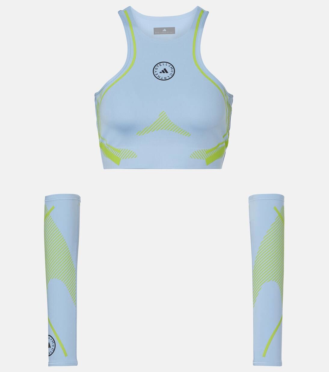 

Укороченный топ Truepace Adidas By Stella Mccartney, цвет glow blue