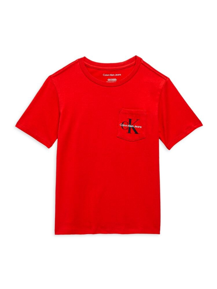 

Футболка с логотипом Little Boy Calvin Klein, красный