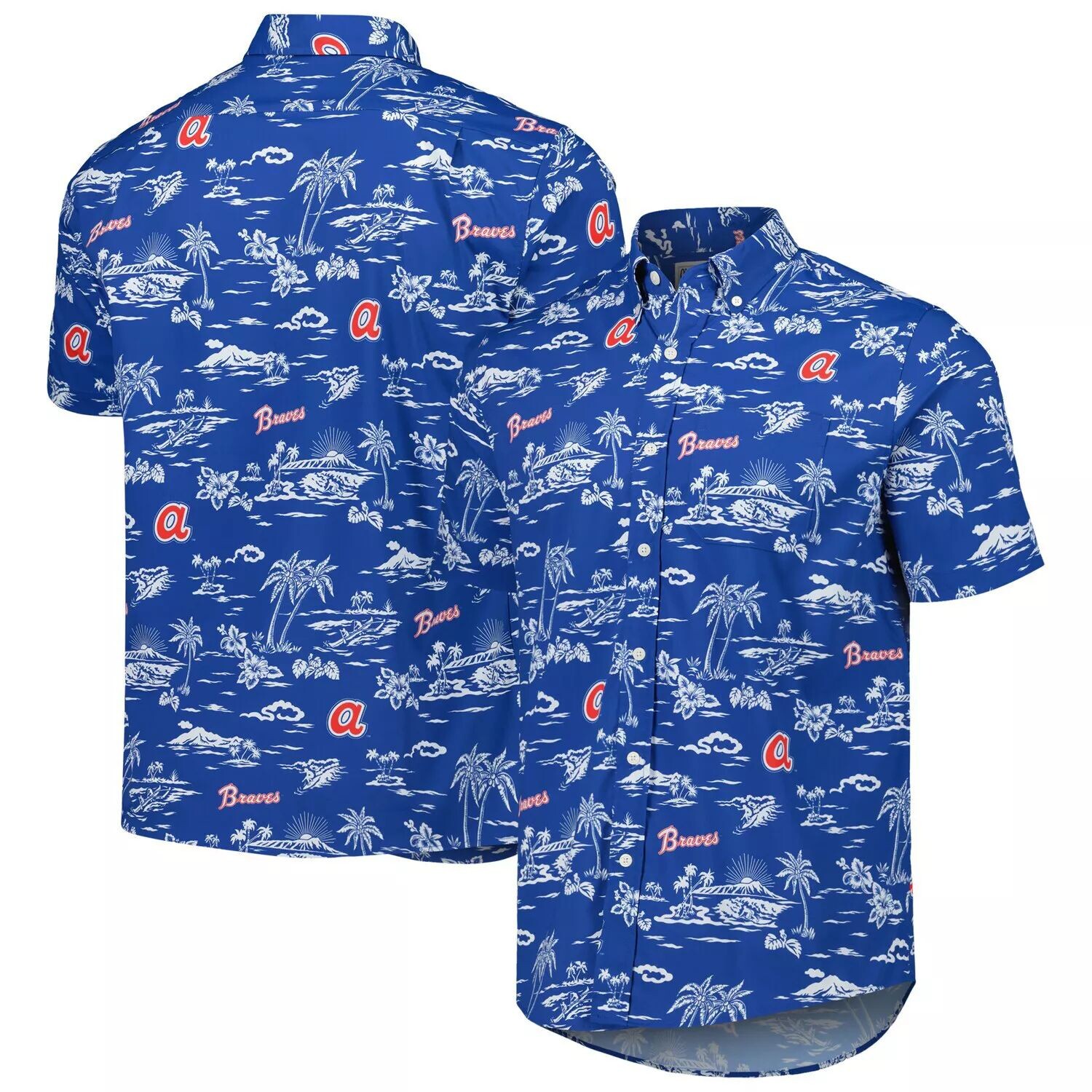

Мужская рубашка на пуговицах Reyn Spooner Blue Atlanta Braves Kekai