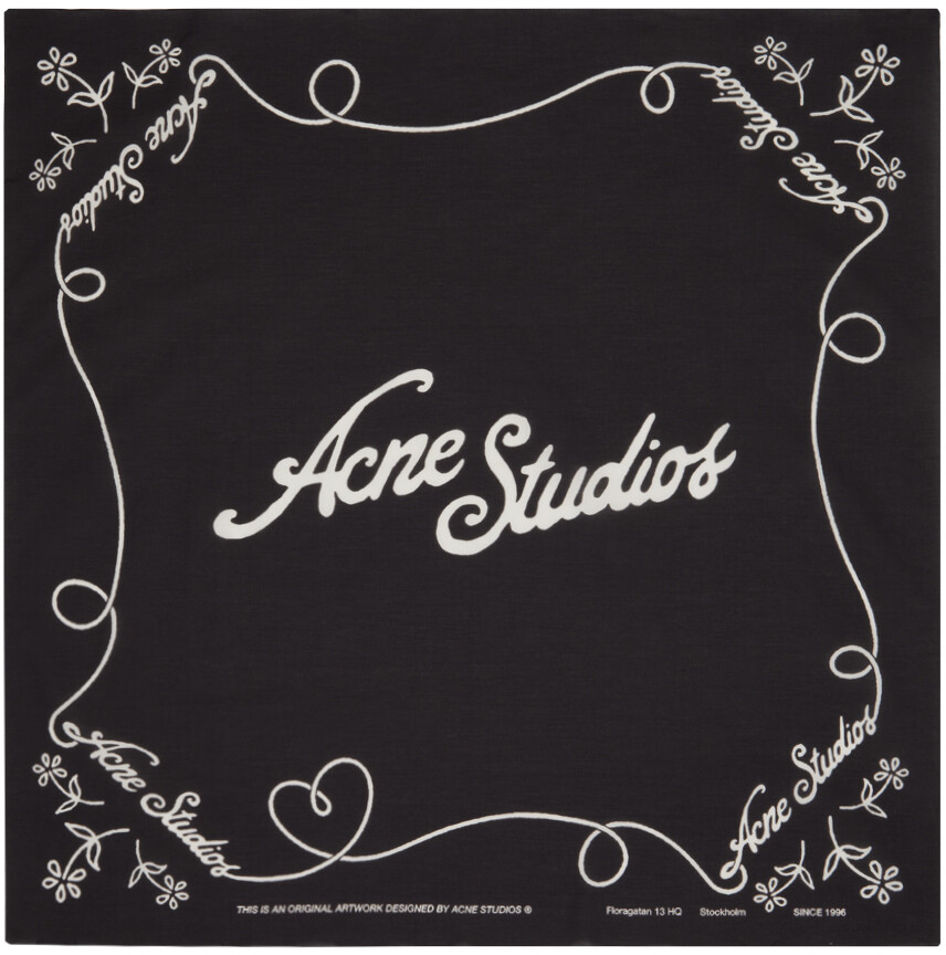 

Черный носовой платок с логотипом Acne Studios