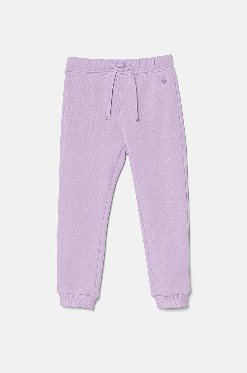 

Хлопковые спортивные брюки для мальчиков United Colors of Benetton, фиолетовый