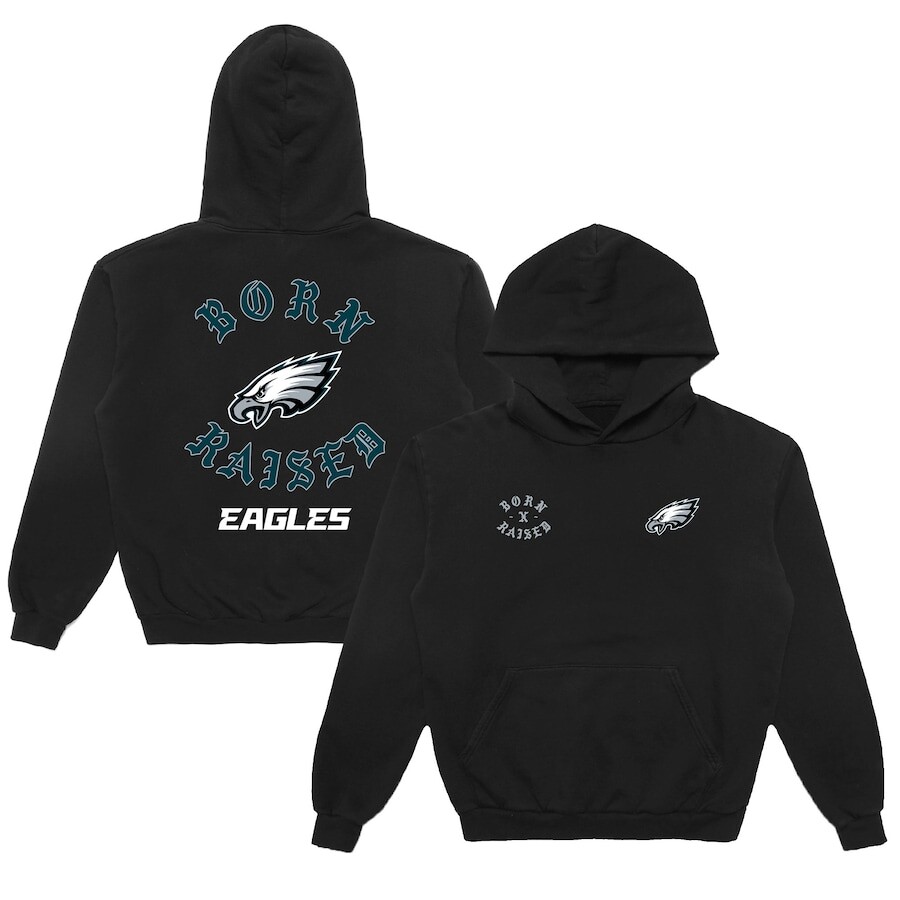 

Пуловер с капюшоном Born x Raised Philadelphia Eagles, черный