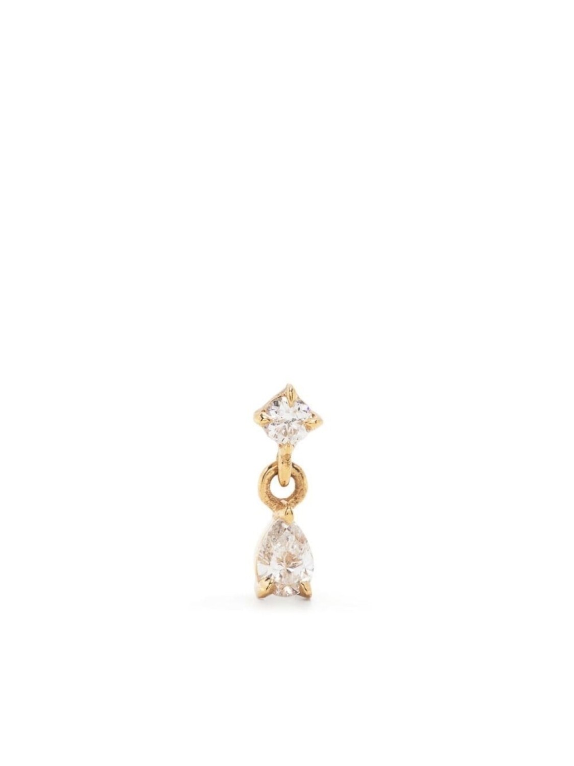

Серьга-гвоздик Mix Matched из желтого золота с бриллиантом Lizzie Mandler Fine Jewelry, золотой
