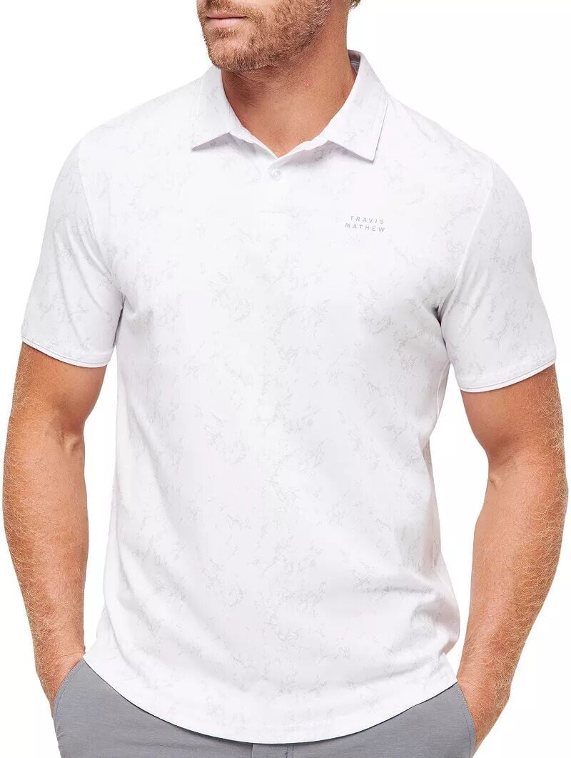 

Мужская футболка-поло для гольфа TravisMathew Warmer Tides Scoop, белый