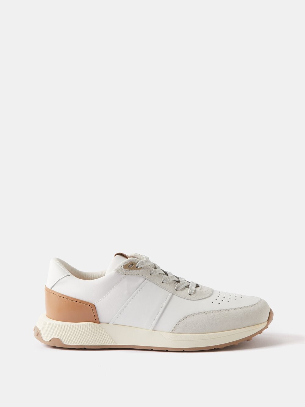 

Кроссовки из кожи и замши Tod'S, белый