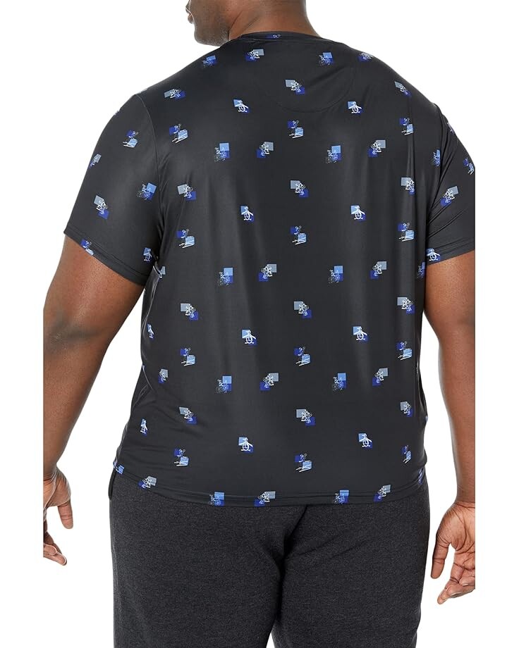 

Футболка Original Penguin Golf Performance Heritage Print Tennis Tee, цвет Caviar