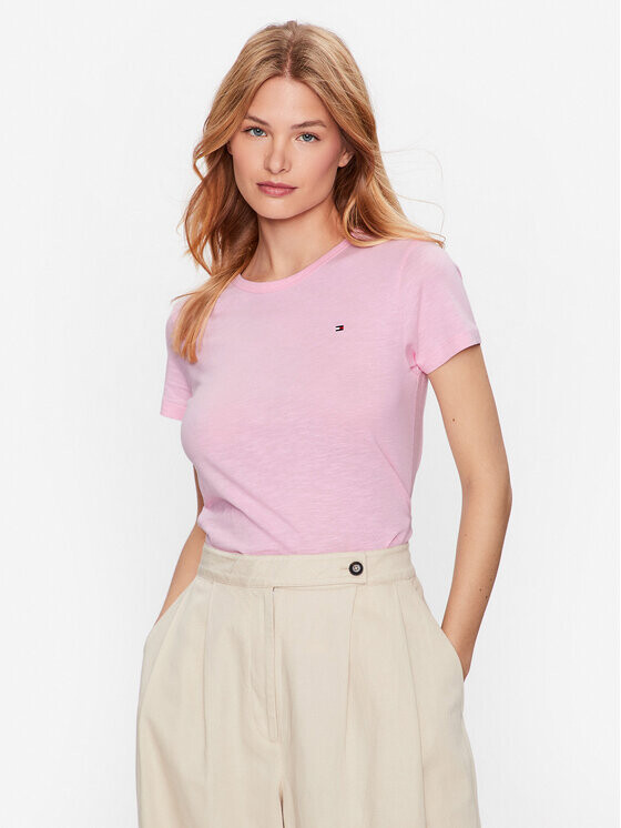 

Футболка узкого кроя Tommy Hilfiger, розовый