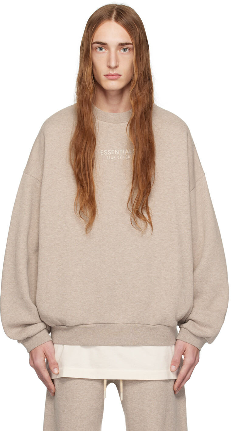 

Бежевый свитшот с круглым вырезом Fear of God ESSENTIALS