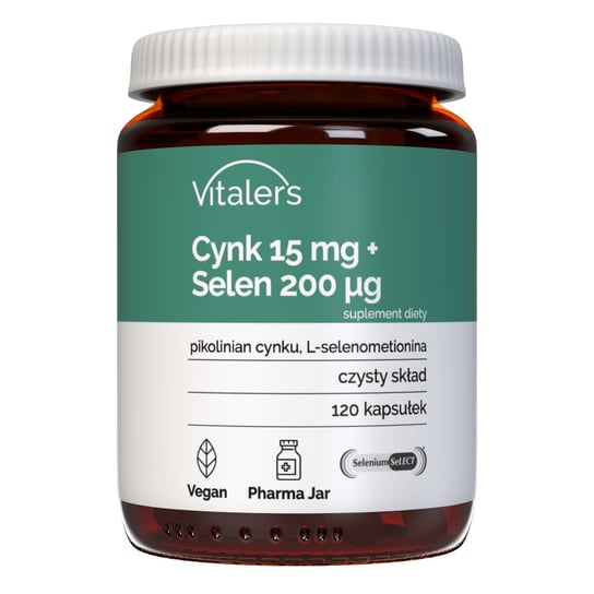 Vitaler's, Цинк 15 мг + Селен 200 мкг - 120 капсул