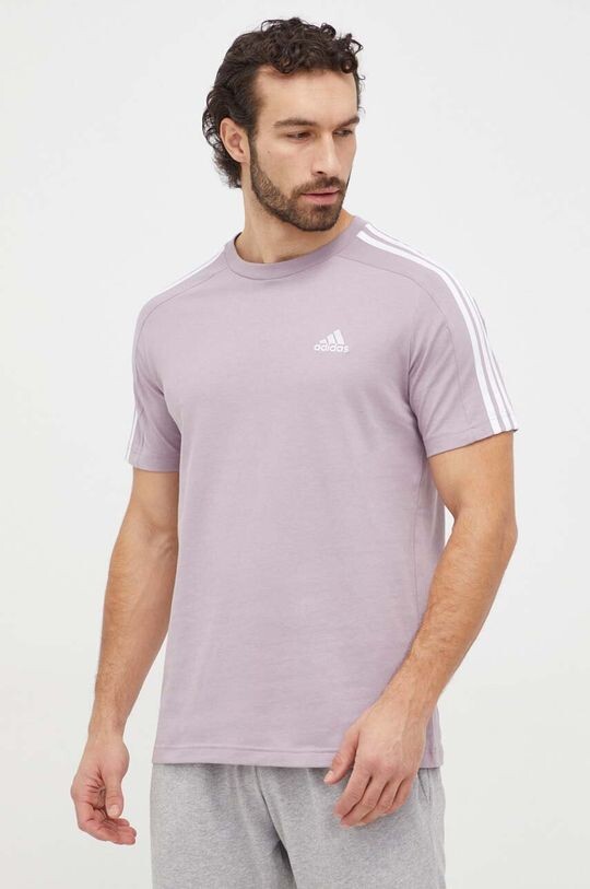 

Хлопковая футболка adidas, фиолетовый