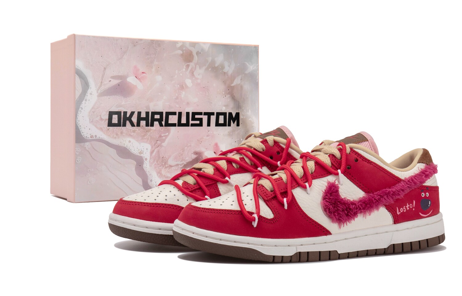 

Кроссовки Nike Dunk Skateboarding Shoes Women's Low-top Beige/rose, цвет Mi Mei Red