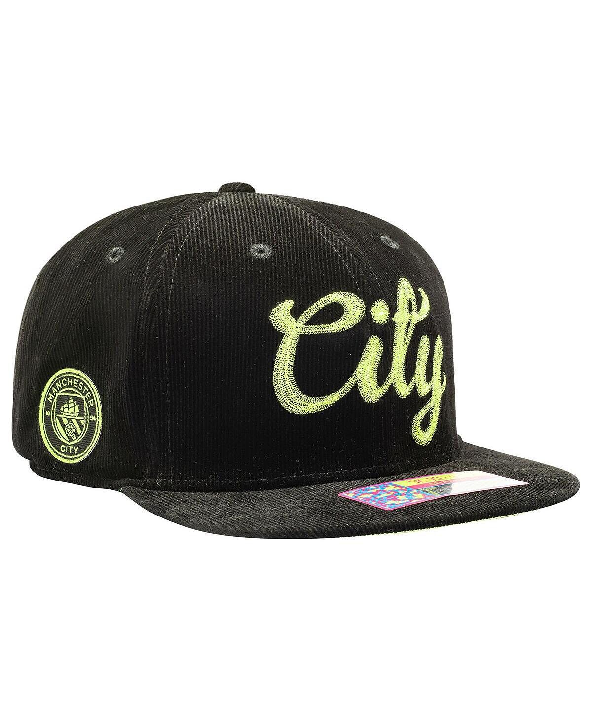 

Мужская черная плюшевая бейсболка Manchester City Snapback Fan Ink