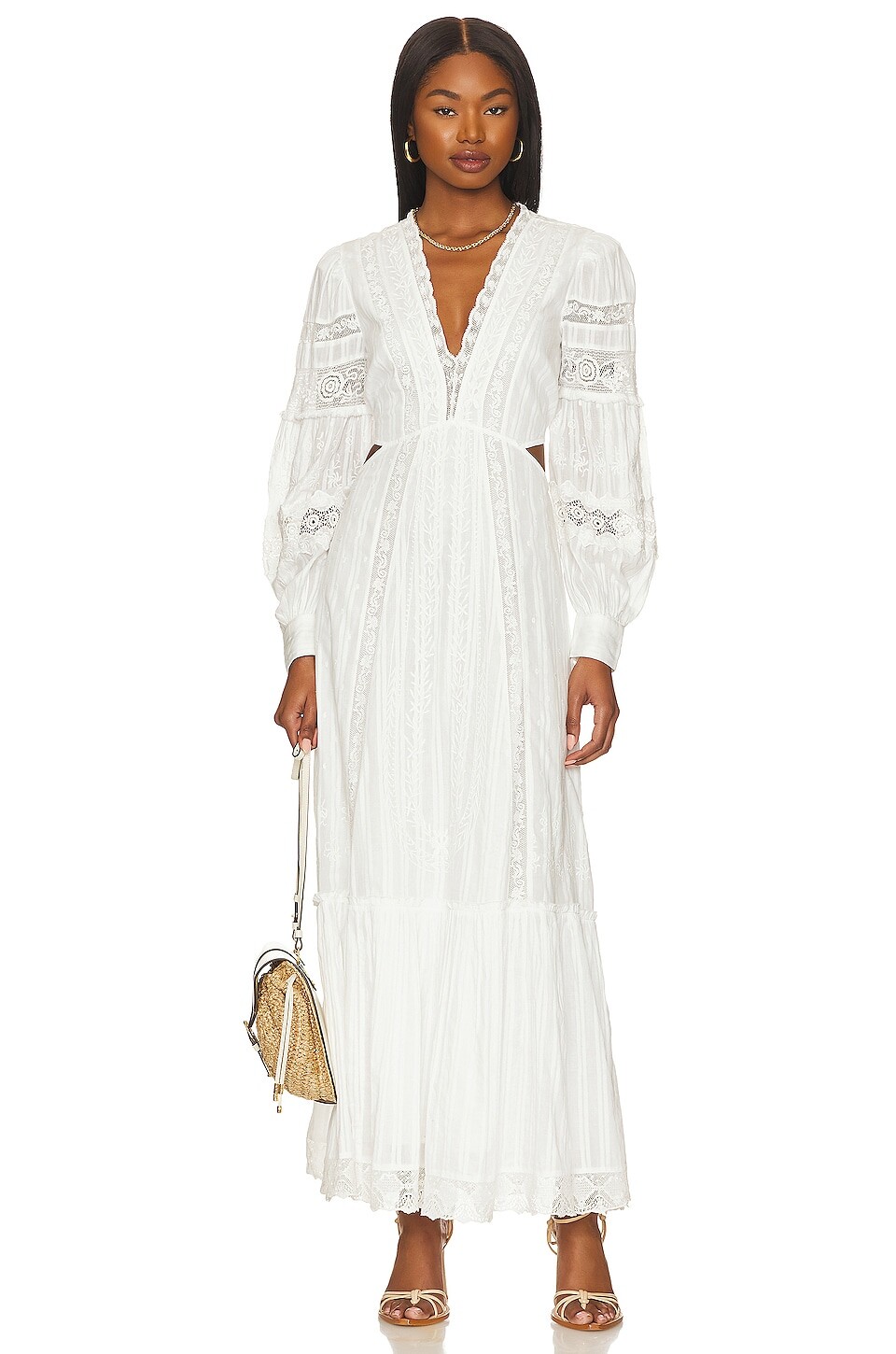 

Платье LoveShackFancy Aneesha, цвет True White