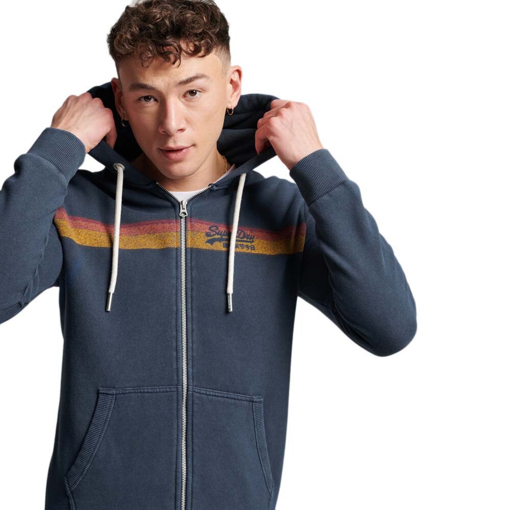 

Толстовка Superdry Vintage Logo Cali Full Zip, синий