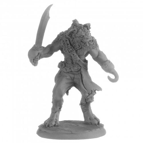 

Миниатюра Reaper Bones: Hackle Blackhook, Gnoll Pirate