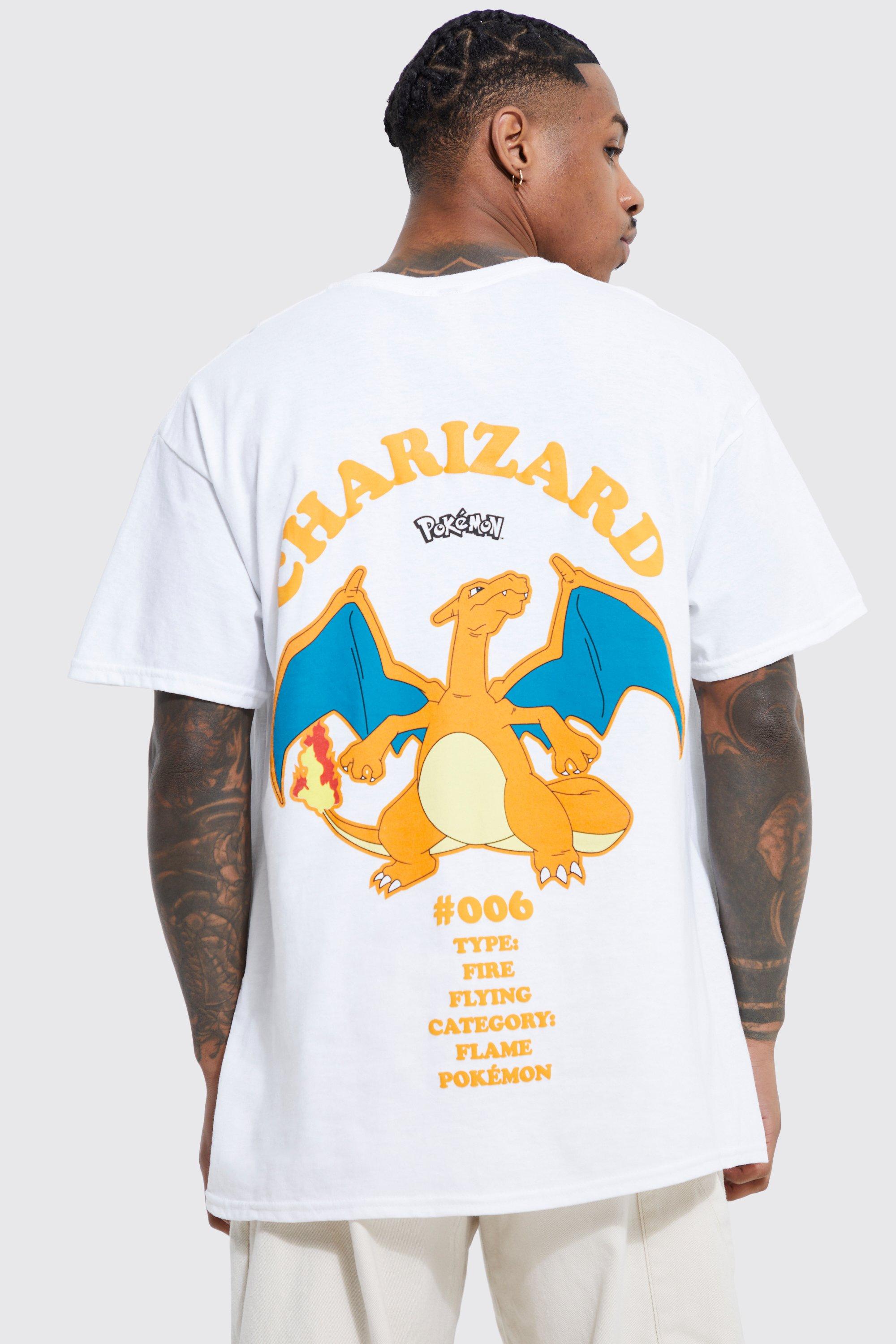 

Оверсайзовая футболка с лицензией pokemon charizard Boohoo, белый