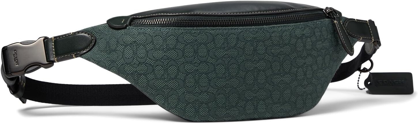 

Поясная сумка Charter 7 из жаккарда Micro Signature COACH, цвет Amazon Green