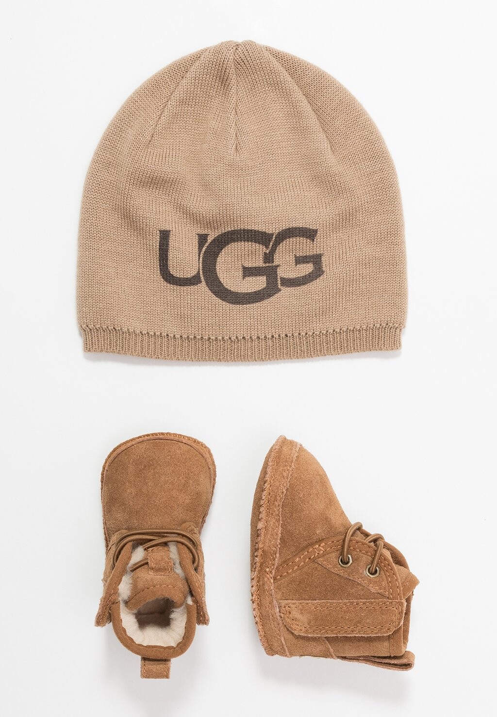 

Подарок на рождение BABY NEUMEL & BEANIE SET UGG, цвет chestnut