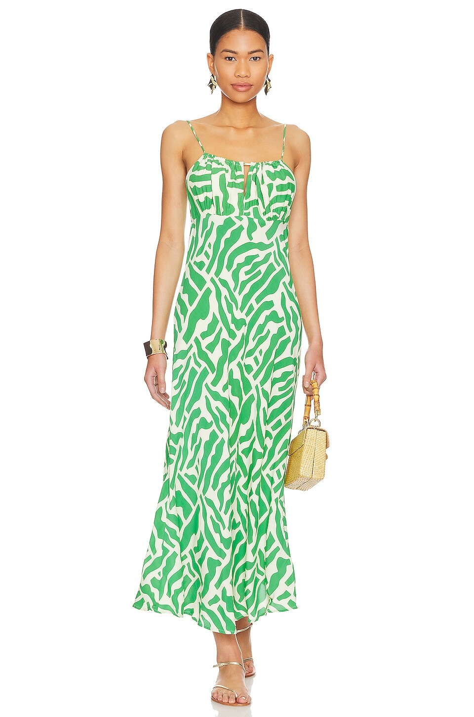 

Платье миди FAITHFULL THE BRAND San Paolo, цвет Tulli Print Green
