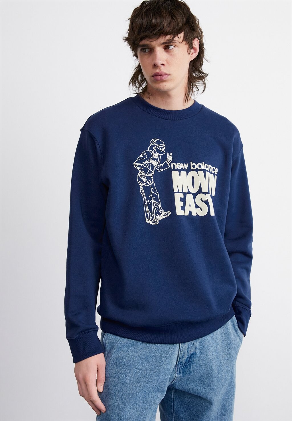 

Толстовка MOVIN EASY CREW New Balance, темно-синий