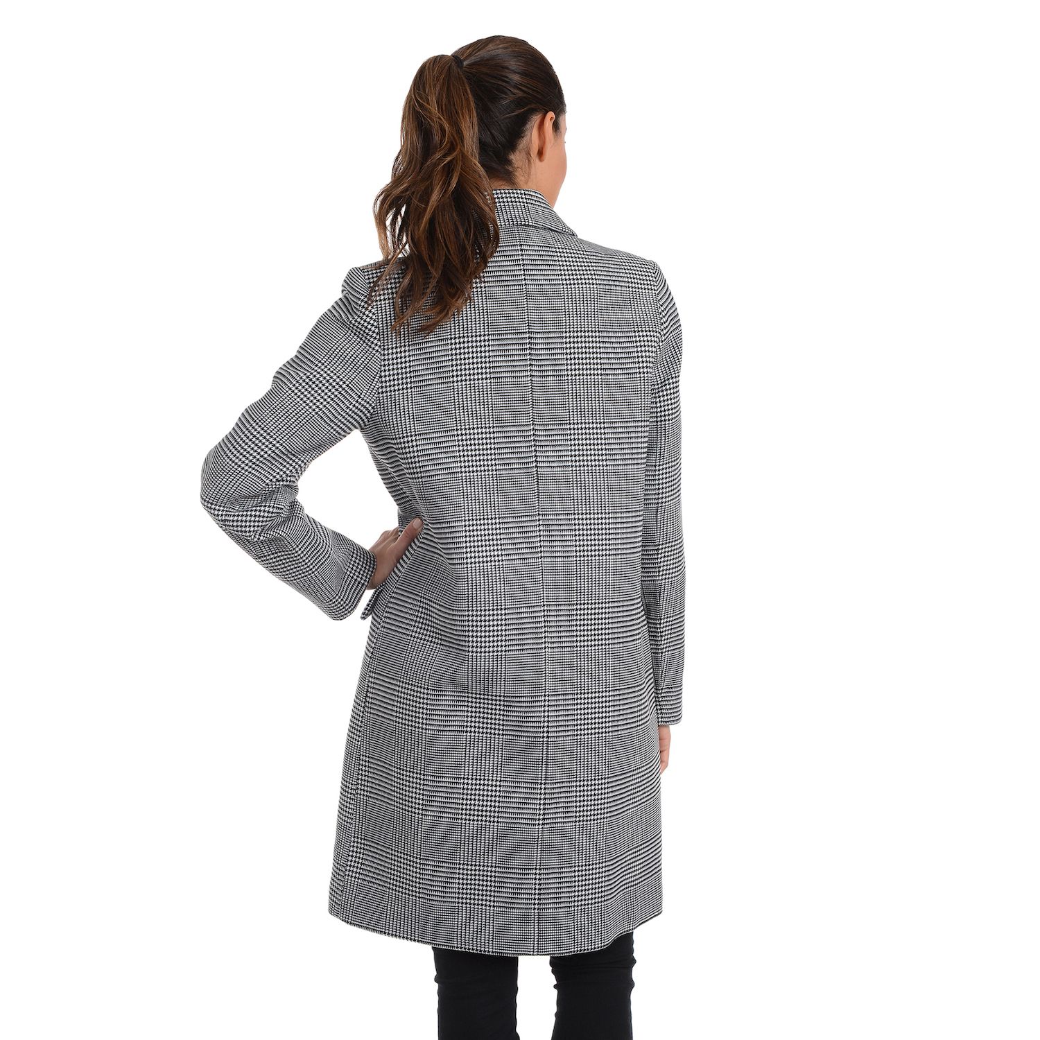 Женское клетчатое пальто с вышитыми лацканами Fleet Street Fleet Street