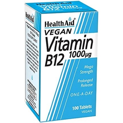 Витамин B12 с пролонгированным высвобождением 1000 мкг, 100 таблеток, Healthaid цена и фото