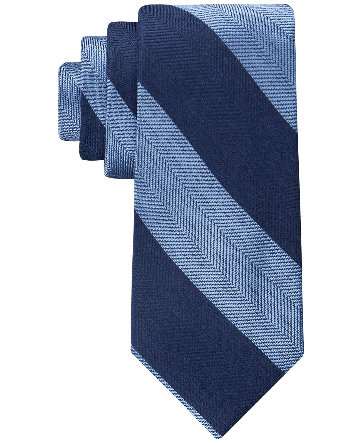 галстук бабочка в узор елочка ярко голубой Мужской галстук в полоску с узором «елочка» Tommy Hilfiger
