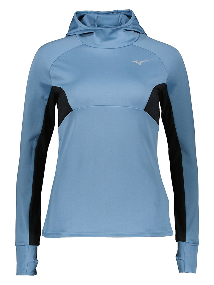 

Лонгслив Mizuno Hooded, светло синий
