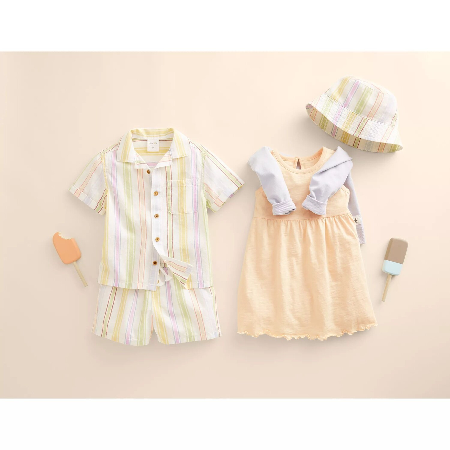 

Топ и шорты на пуговицах спереди Little Co. для малышей и малышей Lauren Conrad Little Co. by Lauren Conrad