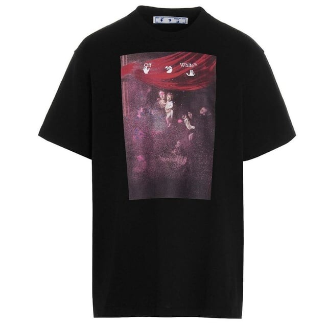 

Футболка с распылением Carvaggio больших размеров Off-White, черный