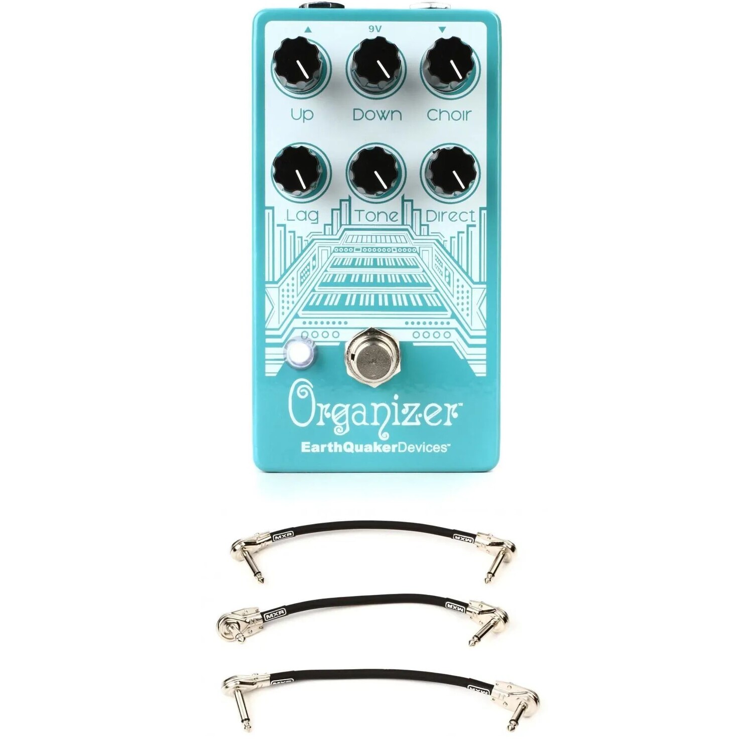 

EarthQuaker Devices Organizer V2 Педаль-эмулятор полифонического органа с 3 соединительными кабелями