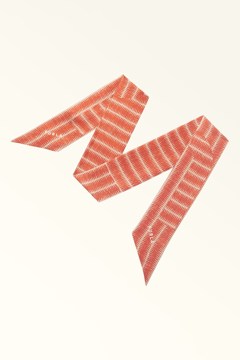 Шелковый шарф Метрополис Furla, оранжевый