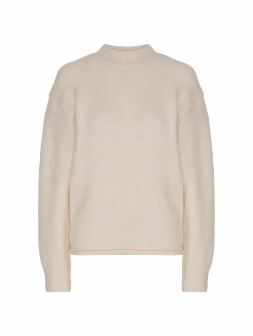 

Вязаный джемпер с логотипом Jacquemus, бежевый