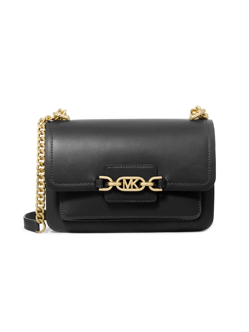 

Кожаная сумка через плечо верескового цвета MICHAEL Michael Kors, черный